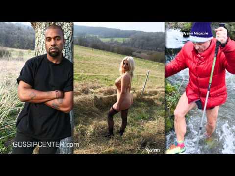 Kim Kardashian and Kanye West Pose for Photoshoot with System Magazine