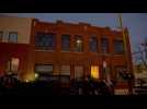 Scenes outside the studio of R. Kelly, charged with sex abuse