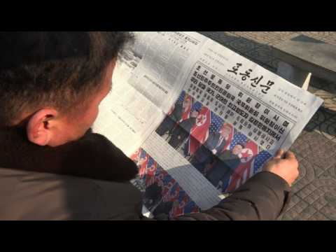North Koreans read about Trump-Kim summit