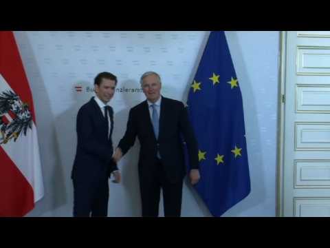 EU's Michel Barnier meets Austrian Chancellor Kurz in Vienna