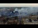 Aerial images after huge blast at China chemical plant