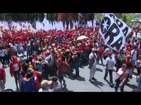 People gather in Caracas for pro-Maduro rally