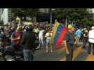Guaido supporters protest in Caracas in fifth day of blackout
