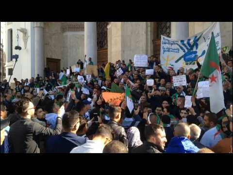 Algerians protest against Bouteflika in the capital Algiers