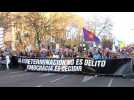 Protesters hold march against trial of Catalan leaders in Madrid