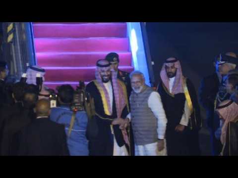 Saudi Arabia's Crown Prince Mohammed bin Salman arrives in India