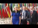 British PM Theresa May arrives for EU summit