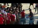 Fans arrive at the stadium for the Champions League Final