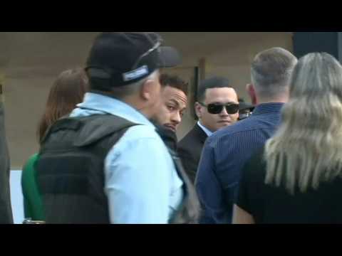 Neymar arrives at police station to answer questions on rape case