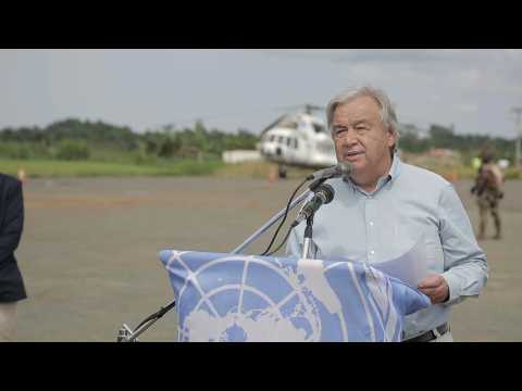 UN chief arrives in Beni, DR Congo