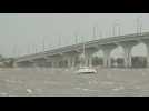 Images of agitated sea and strong winds in Florida as Dorian crawls towards US coast