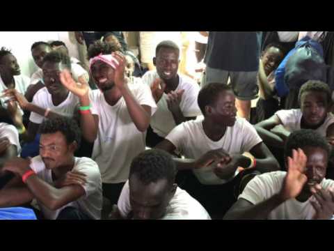Explosion of joy aboard the Ocean Viking