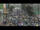 Hong Kong protesters march in fresh rally after night of clashes