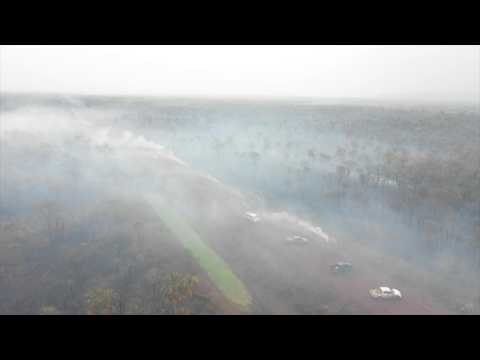 Aerial images of damage caused by wildfires in Bolivia's Pantanal