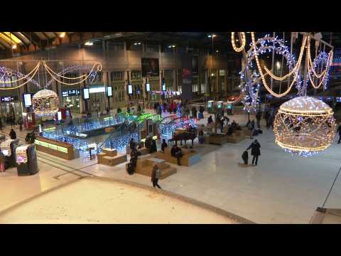 Gare de Lyon relatively quiet as French transport strike enters 36th day