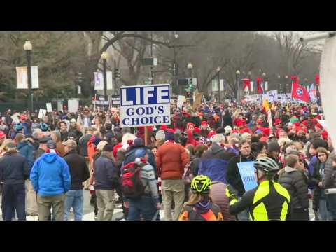 Pro-life campaigners take to the streets in Washington DC