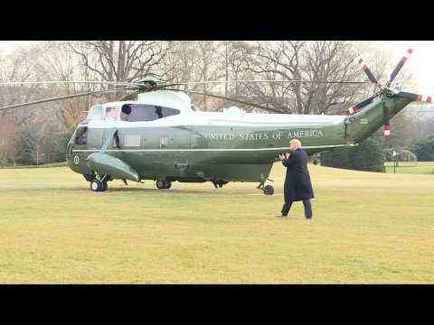 Donald Trump leaves the White House to head to Floria