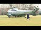 Donald Trump leaves the White House to head to Floria