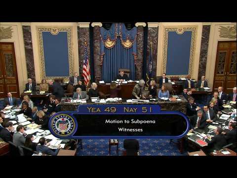 Senate rejects calling witnesses in Trump impeachment trial
