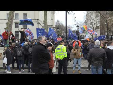 EU supporters hold small march in London as UK prepares to officially Brexit