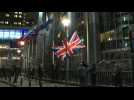 EU lowers UK flag outside European Parliament building in Brussels