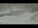 Storm Ciara: wind and waves on Wimereaux pier in Northern France