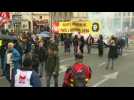 French unions protest against pension reform in Marseille, call for gender equality