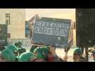 Pro-choice rally outside Supreme Court ahead of high-stakes abortion case