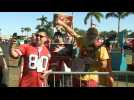 Super Bowl Sunday: Fans arrive at Hard Rock stadium ahead of final