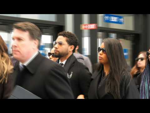 Jussie Smollett arrives at court as he's accused of fabricating crime
