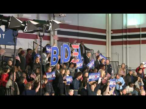 Joe Biden supporters cheer after his projected South Carolina win