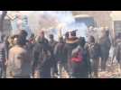 Migrants at the Turkish border attempt to cross over into Greece