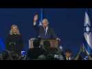 Israel's Netanyahu arrives to Likud HQ to celebrate election victory