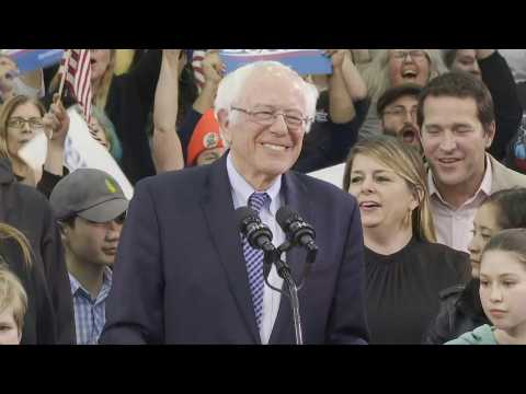 Bernie thanks New Hampshire "for a great victory" in primary election