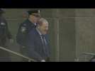 Harvey Weinstein leaves court after prosecution's closing arguments