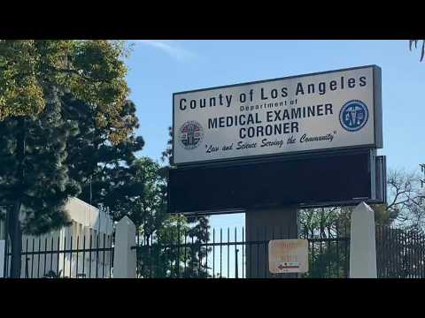 Images outside LA morgue where Bryant helicopter crash bodies believed to be transferred