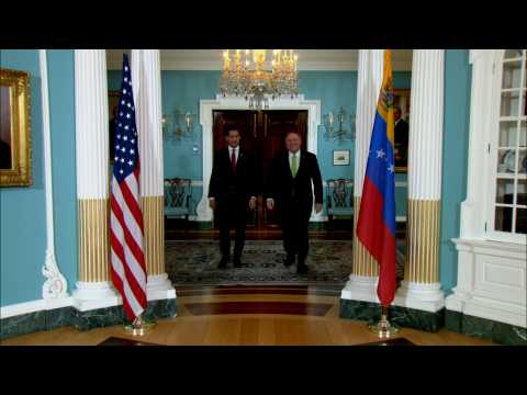 Pompeo meets with Juan Guaido of Venezuela at the State Department