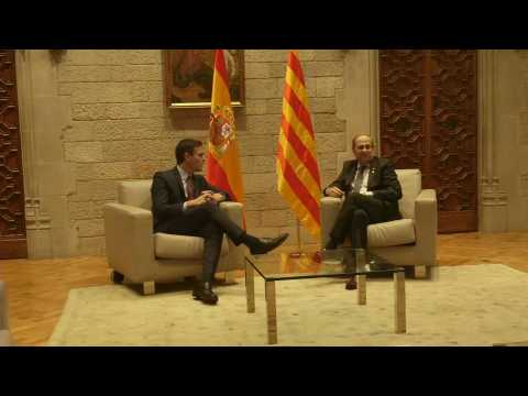 Spanish PM Sanchez meets Catalan separatist president Quim Torra