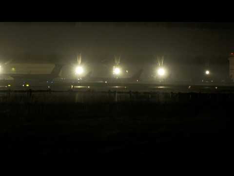 First plane carrying Americans from Japan virus ship lands in US