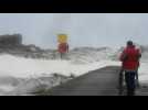 Strong winds and waves as storm Dennis hits western France