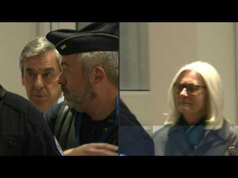 Former French PM Francois Fillon leaves court as fake-jobs fraud trial begins