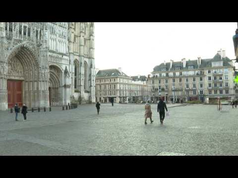 French city of Rouen empty on first day of new lockdown