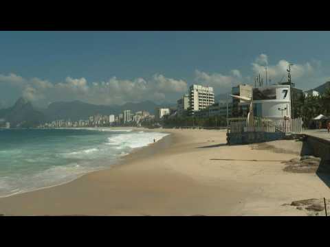 Ipanema beach deserted as Rio de Janeiro closes beaches to curb virus spread