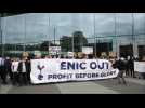 Tottenham fans demonstrate outside stadium amid Super League chaos