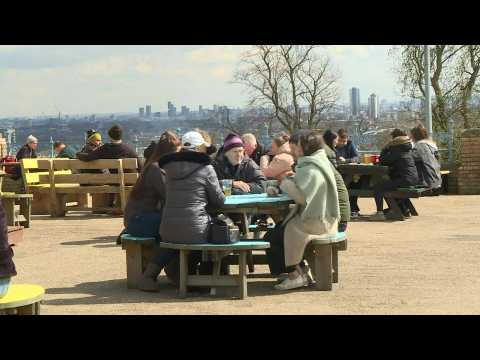 Beer gardens fill up in London as restrictions partially lifted