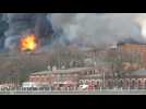 Massive fire in historic Saint Petersburg factory