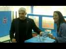 Centrist Yesh Atid party leader Yair Lapid casts his vote