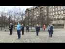 Scottish health workers take part in national minute's silence for Covid victims