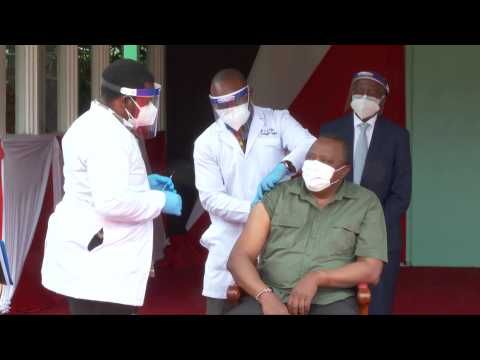 Kenyan President receives first Covid-19 vaccination shot