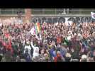 Thousands protest against virus restrictions in Stuttgart